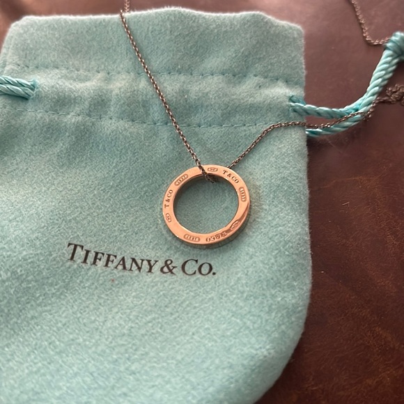 Tiffany and Co 1837 Rubedo Rose Gold Metal Pendant Necklace